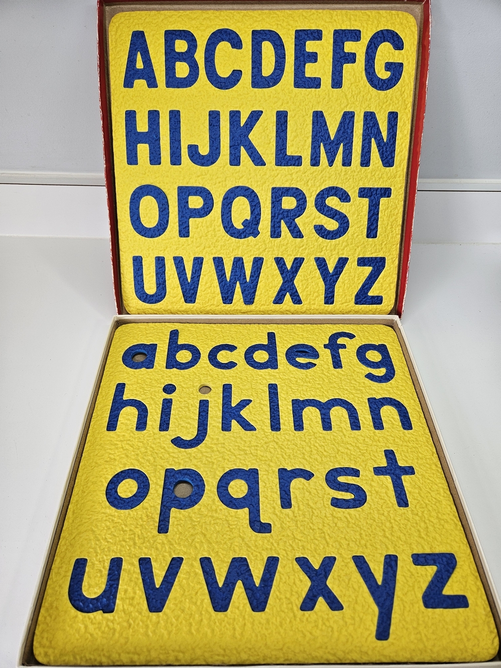 VINTAGE Lauri Crepe Foam Alphabet Puzzle Set Lower & Upper Case 2305 2306 1995